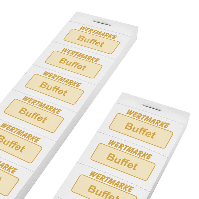 Wertmarken Block 'Buffet' - 1000 Abrisse pro Satz