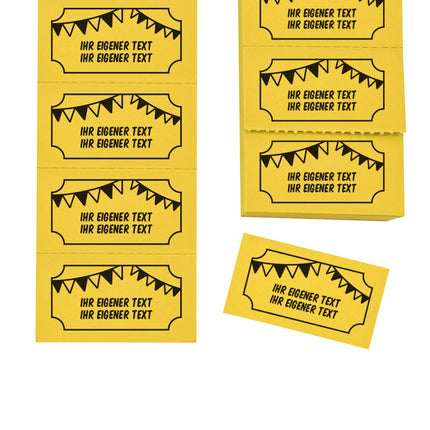Wertmarken Block 'Girlanden' mit 2 Zeilen eigenem Text - 1000 Abrisse