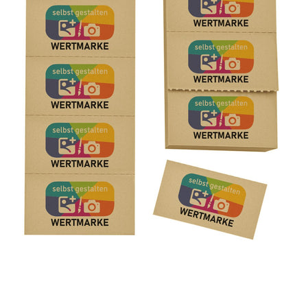 Wertmarken selbst gestalten, 'Wertmarke' mit Full-Color Aufdruck - 1000 Abrisse