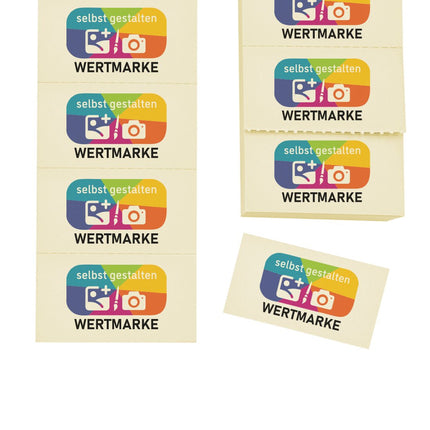 Wertmarken selbst gestalten, 'Wertmarke' mit Full-Color Aufdruck - 1000 Abrisse