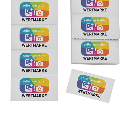 Wertmarken selbst gestalten, 'Wertmarke' mit Full-Color Aufdruck - 1000 Abrisse