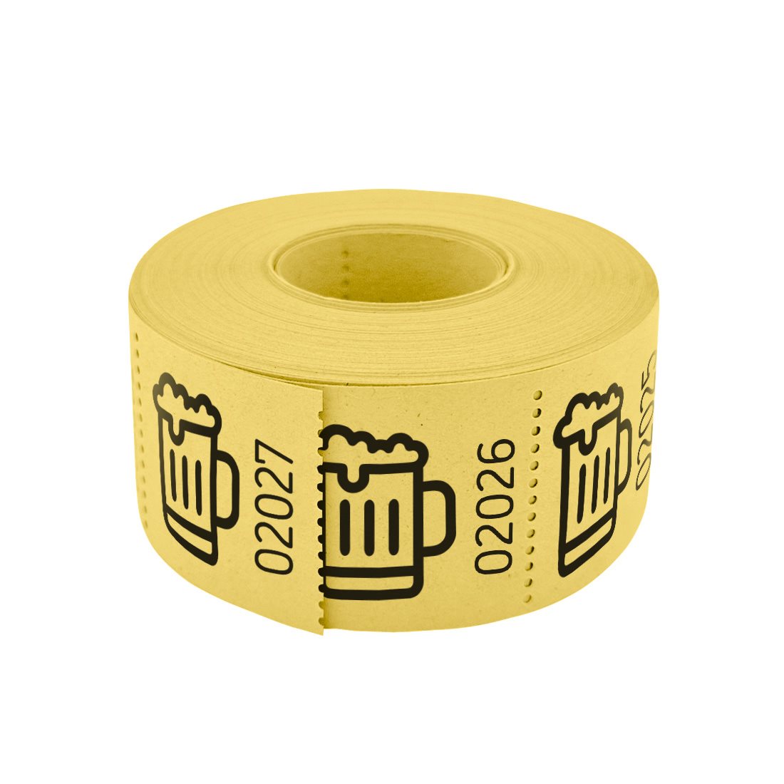 Wertmarken Rolle Bierkrug - 500 Abrisse