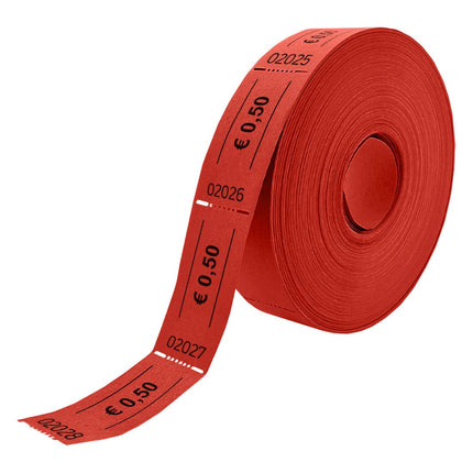 Wertmarken Rolle 0,50 Euro- 1000 Abrisse