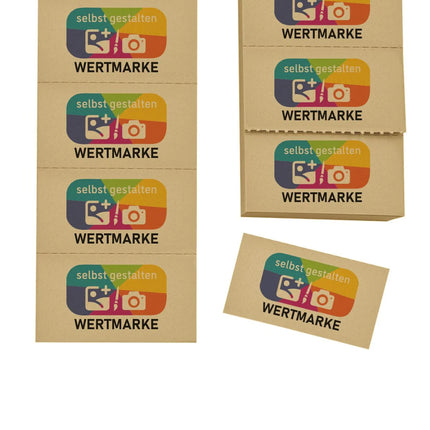 Wertmarken selbst gestalten, 'Wertmarke' mit Full-Color Aufdruck - 1000 Abrisse
