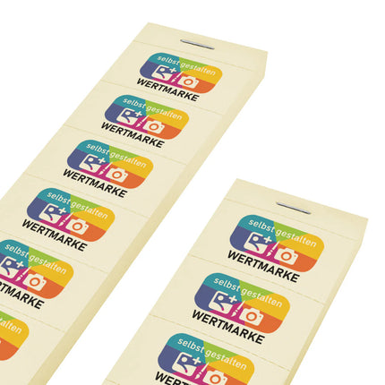 Wertmarken selbst gestalten, 'Wertmarke' mit Full-Color Aufdruck - 1000 Abrisse