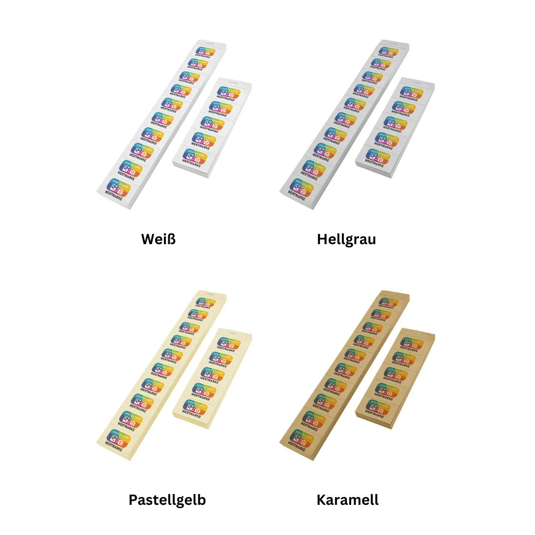Wertmarken selbst gestalten, 'Wertmarke' mit Full-Color Aufdruck - 1000 Abrisse