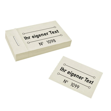 Wertmarken Blockgutschein mit eigenem Text - 810 Abrisse