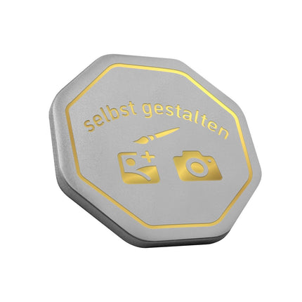 Fahrchips selbst gestalten Achteck, 38 x 38 mm - 1000 Stück