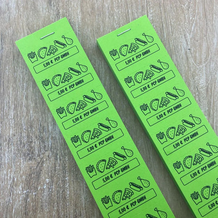 Wertmarken Block 'Essen' mit eigenem Text - 1000 Abrisse