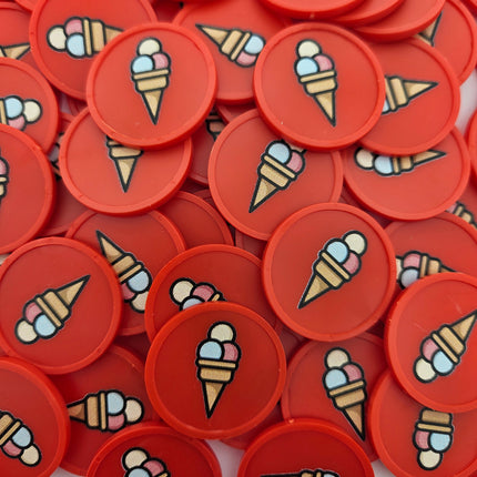 Wertmarken Chips Eis - 100 Stück