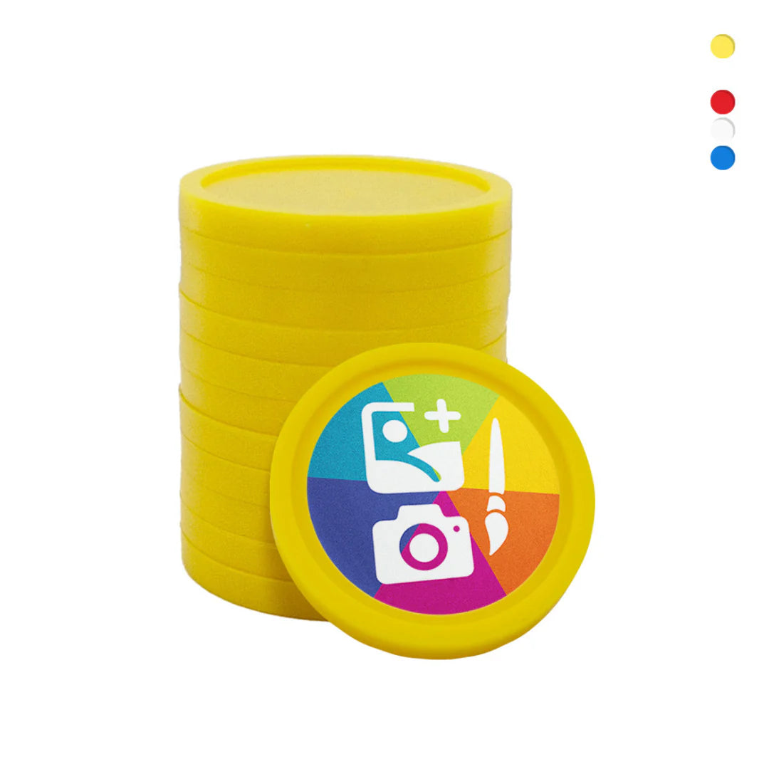 Einkaufswagenchip 2€-Format, selbst gestalten - 100 Stück