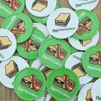 Wertmarken Chips selbst gestalten Ø35 mm - 100 Stück