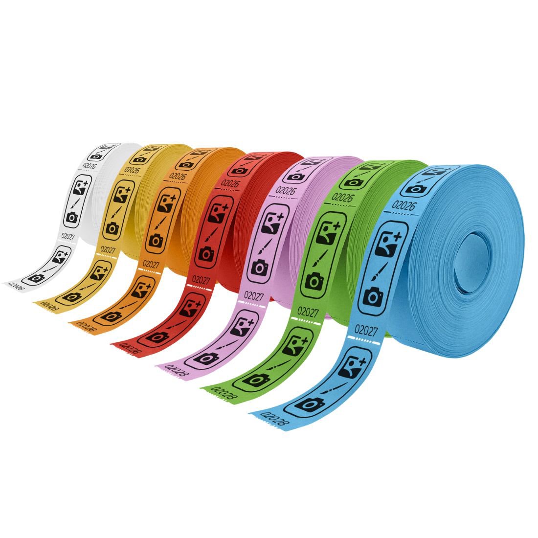 Wertmarken Rolle 85x30mm selbst gestalten - 1000 Abrisse