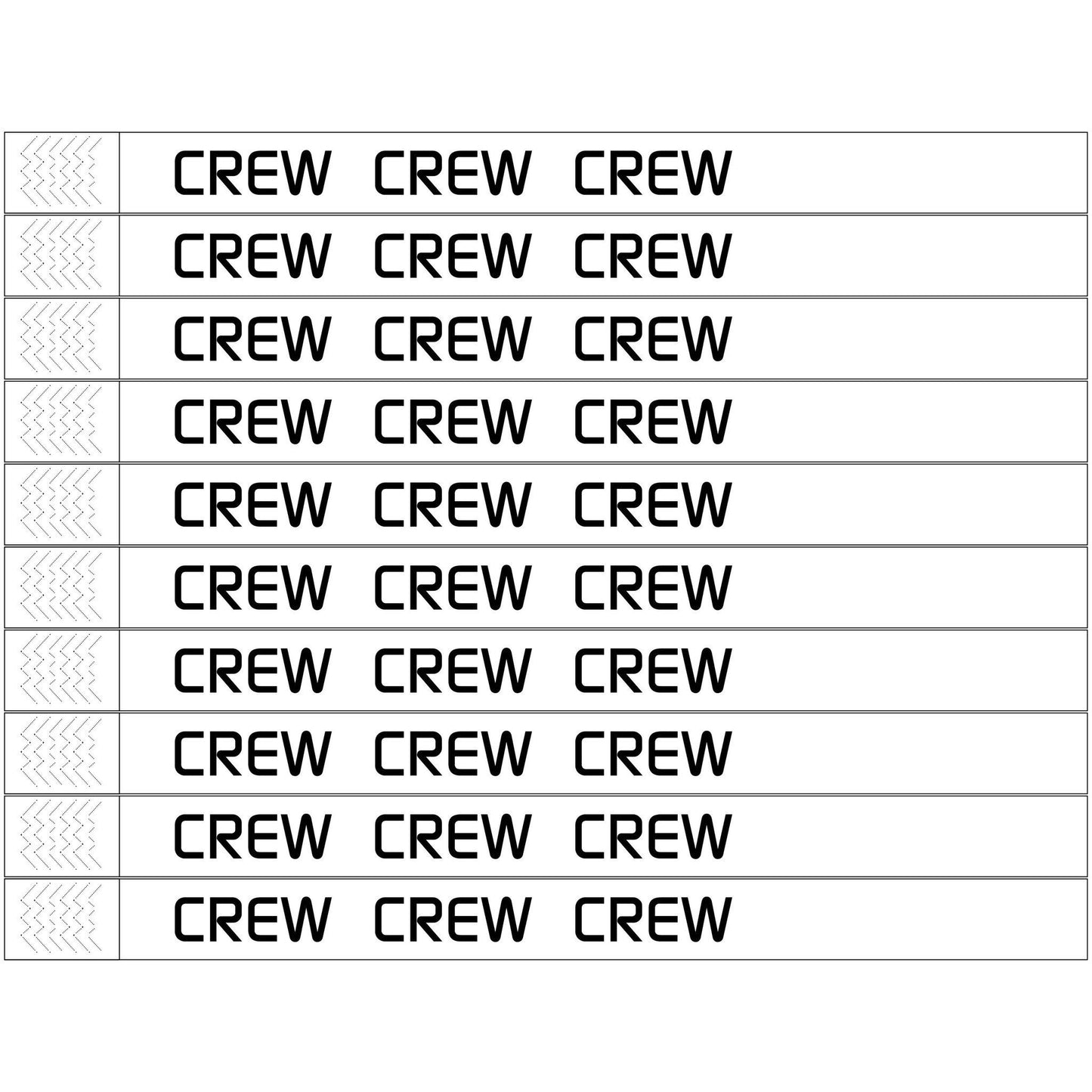 Tyrex Einlassbänder 'Crew' - pro 100 Stück