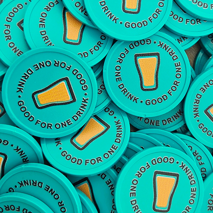 Wertmarken Chips One drink - 100 Stück