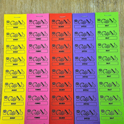 Wertmarken Block 'Essen' mit eigenem Text - 1000 Abrisse