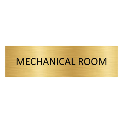 Türschild Mechanical Room