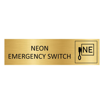 Türschild Neon Emergency Switch