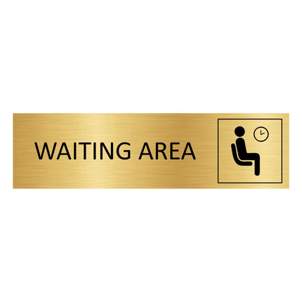 Türschild Waiting Area