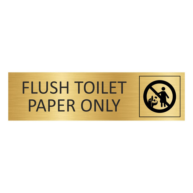 Türschild Flush Toilet Paper Only
