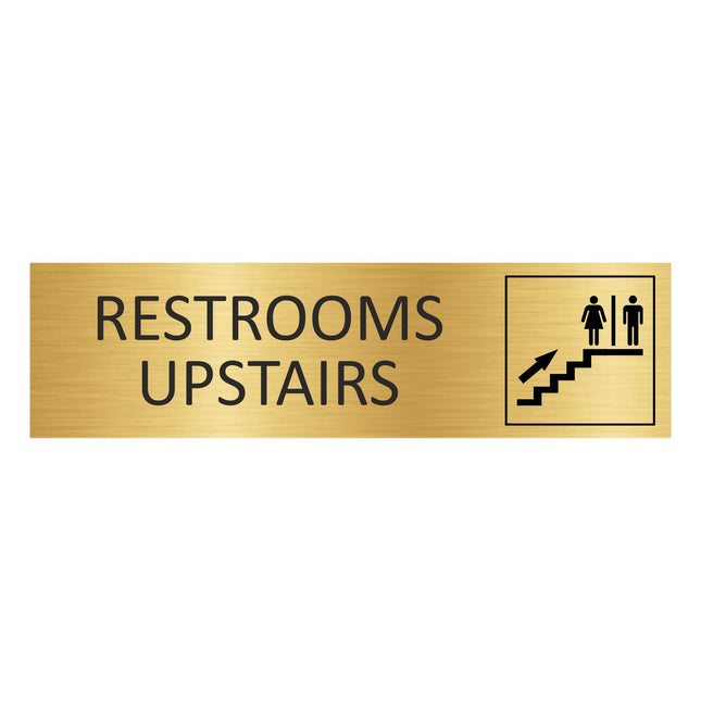 Türschild Restrooms oben