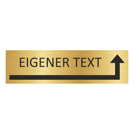 Türschild Eigener Text - Rechts um