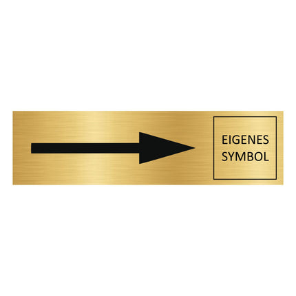Türschild Pfeil Rechts mit eigenem Symbol