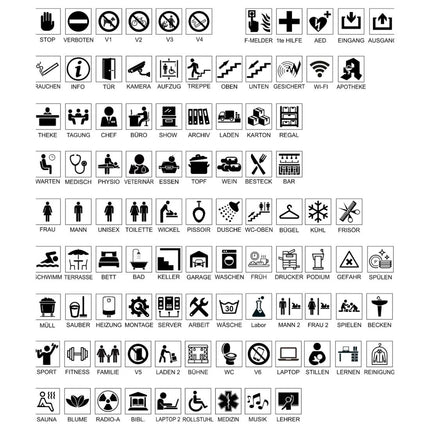 Türschild Eigener Text und Symbol