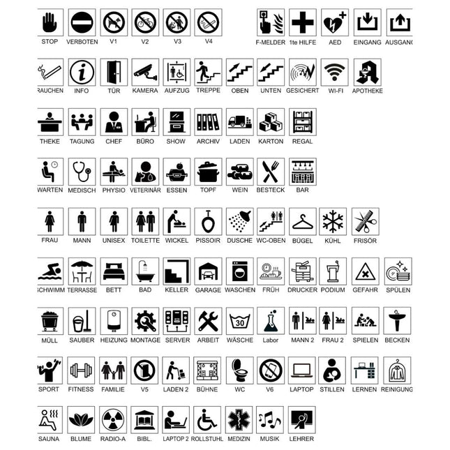 Türschild Eigener Text und Symbol