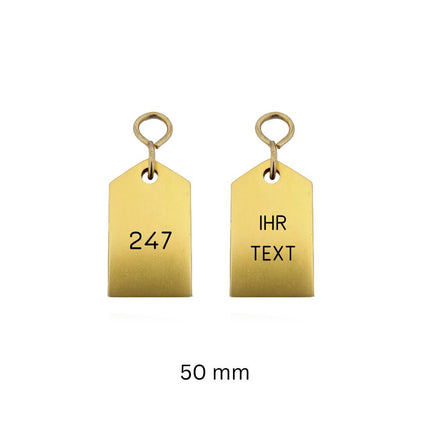 Hotel Schlüsselanhänger Bercy Gold graviert - pro Stück