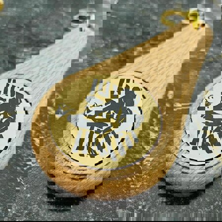 Oaky Drop Hellbraun einseitig graviert - pro Stück