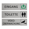 Türschilder Aluminium Silber 165x45 mm