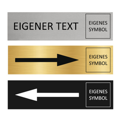 Collection image for: Türschilder Aluminium 165x45 mm Selbst gestalten