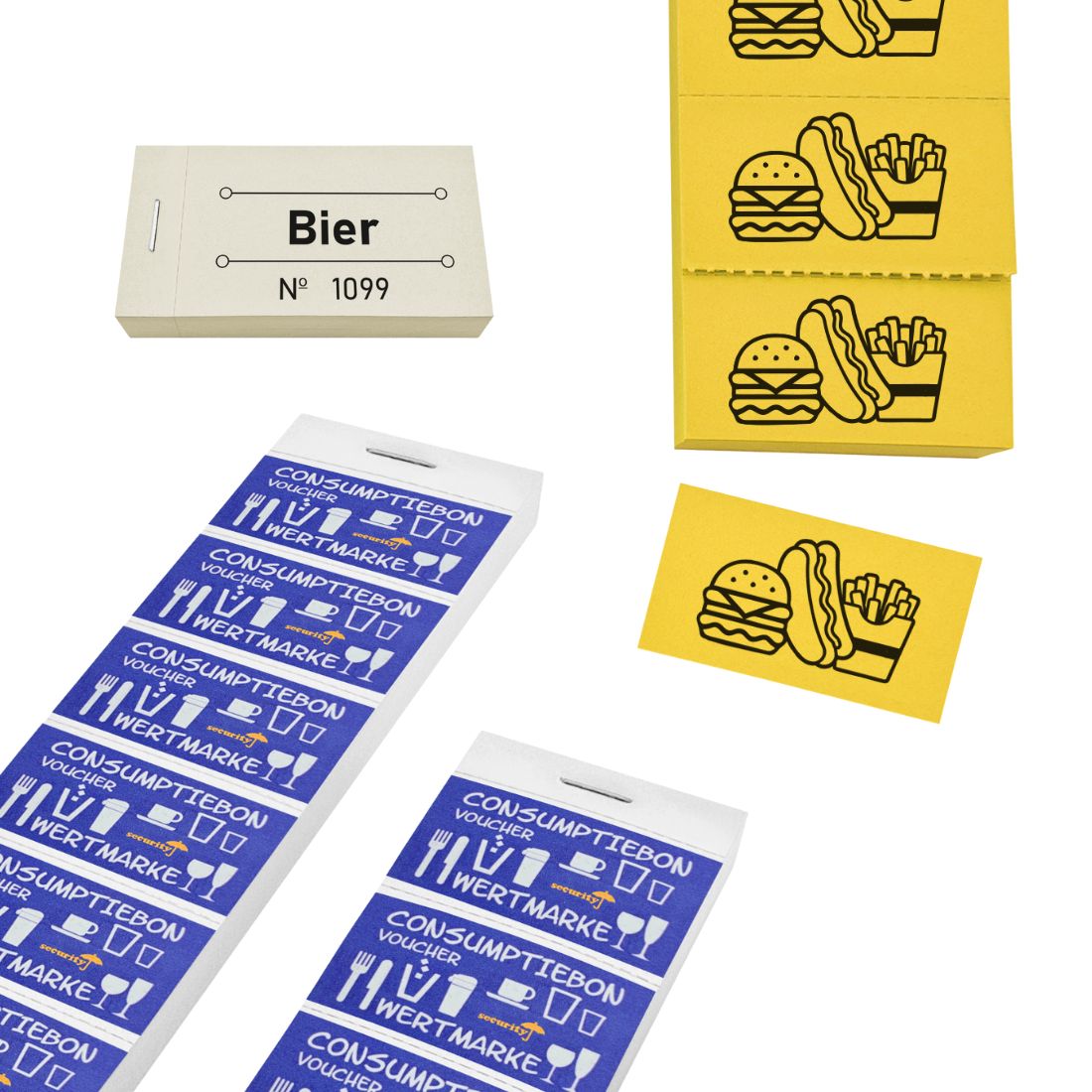 Wertmarken im Block
