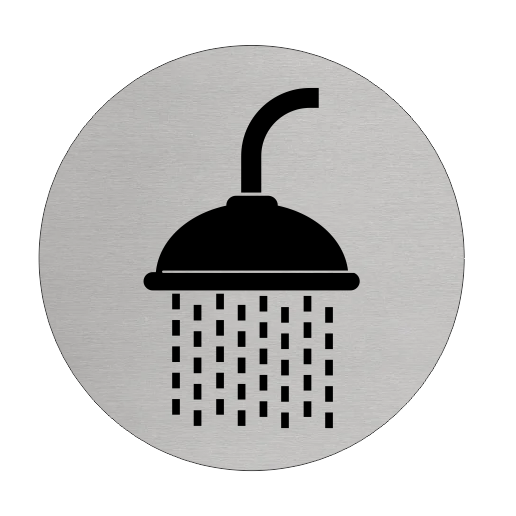 Türschild Ø75mm Dusche