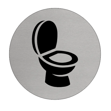 Türschild Ø75mm Toilette