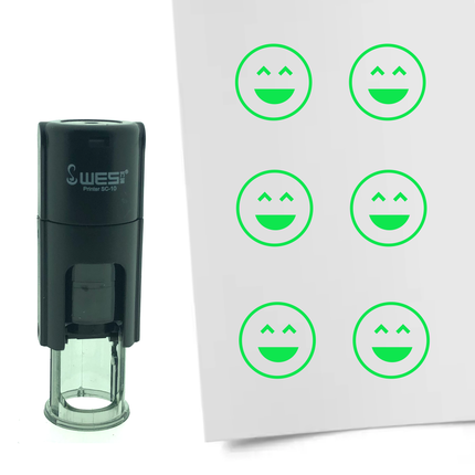 Stempel Fröhlicher Smiley Ø10mm rund