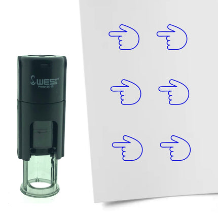 Stempel Zeigefinger nach Links Ø10mm rund
