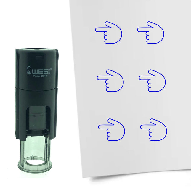 Stempel Zeigefinger nach Links Ø10mm rund