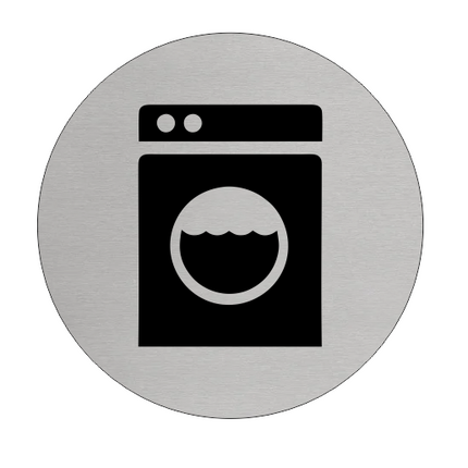 Türschild Ø75mm Waschmaschine