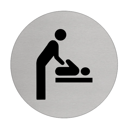 Türschild Ø75mm Wickeltisch