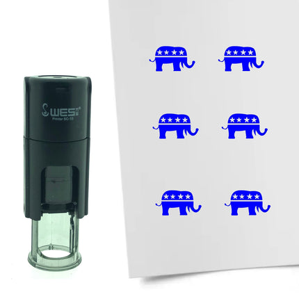 Stempel Republikaner Elefant Ø10mm rund