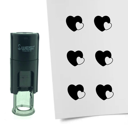 Stempel Verschlugende Herzen Ø10mm rund