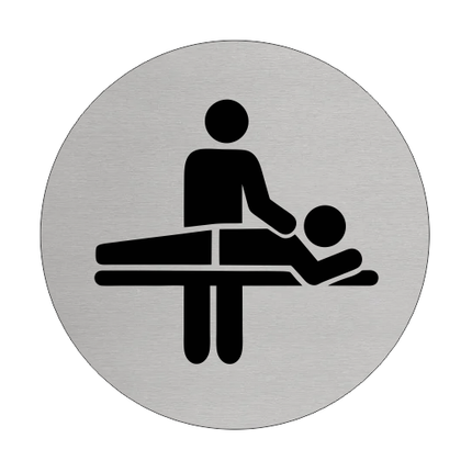 Türschild Ø75mm Massage
