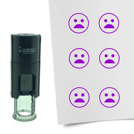 Stempel Schockierter Smiley Ø10mm rund