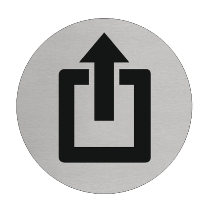 Türschild Ø75mm Ausgang