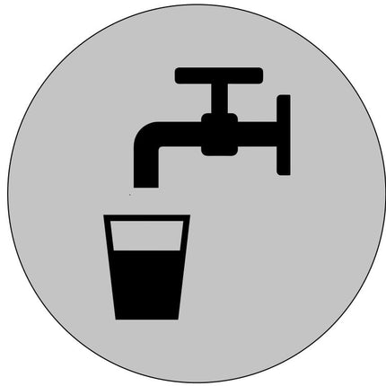 Türschild Ø75mm Trinkwasser