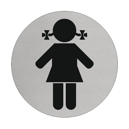 Türschild Ø75mm Mädchen