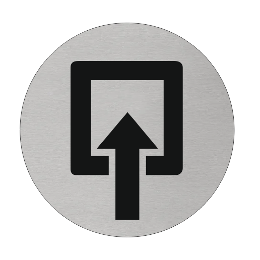 Türschild Ø75mm Eingang