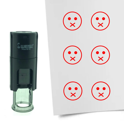 Stempel Sprachloser Smilley Ø10mm rund